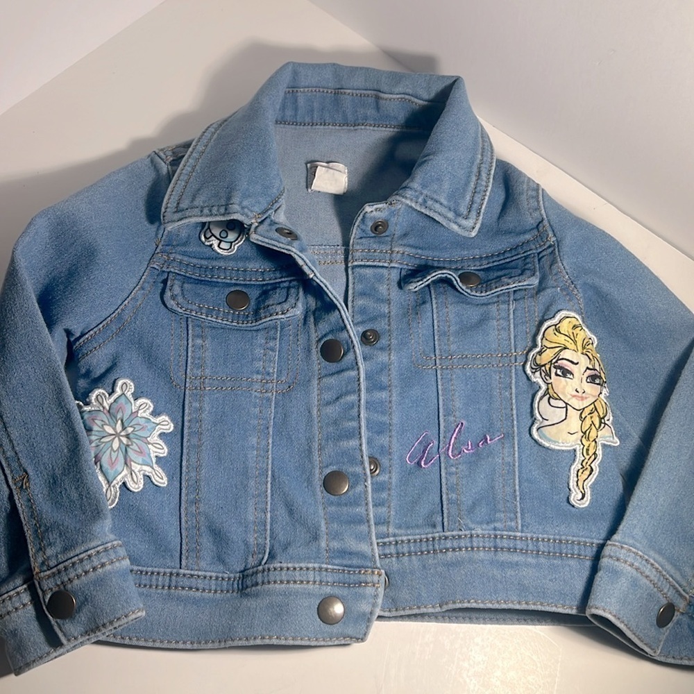 Disney Collection by TuTu Couture Frozen Elsa Denim Jacket Size 2